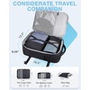 image:imageBAGSMART 37L Compression Travel Backpack Expandable Carry On Backpack with Packing Cubes Water Resistant Weekender Backpack Fits 17 Inch laptop Luggage Daypack with Shoe Bag GreyObsidian Black