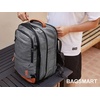 image:imageBAGSMART 37L Compression Travel Backpack Expandable Carry On Backpack with Packing Cubes Water Resistant Weekender Backpack Fits 17 Inch laptop Luggage Daypack with Shoe Bag GreyBlack and White