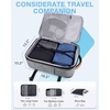 image:imageBAGSMART 37L Compression Travel Backpack Expandable Carry On Backpack with Packing Cubes Water Resistant Weekender Backpack Fits 17 Inch laptop Luggage Daypack with Shoe Bag GreyBlack and White
