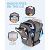 image:imageBAGSMART 37L Compression Travel Backpack Expandable Carry On Backpack with Packing Cubes Water Resistant Weekender Backpack Fits 17 Inch laptop Luggage Daypack with Shoe Bag GreyKhaki