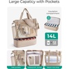 image:imageBAGSMART Beach Bag for Women Mesh Tote Bags with Zipper Sandproof Vacation Essentials with Cooler for Swim Cruise PoolAcamel