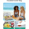 image:imageBAGSMART Beach Bag for Women Mesh Tote Bags with Zipper Sandproof Vacation Essentials with Cooler for Swim Cruise PoolAcamel