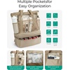 image:imageBAGSMART Beach Bag for Women Mesh Tote Bags with Zipper Sandproof Vacation Essentials with Cooler for Swim Cruise PoolBeige165l79w193h