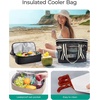 image:imageBAGSMART Beach Bag for Women Mesh Tote Bags with Zipper Sandproof Vacation Essentials with Cooler for Swim Cruise PoolCamel