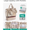 image:imageBAGSMART Beach Bag for Women Mesh Tote Bags with Zipper Sandproof Vacation Essentials with Cooler for Swim Cruise PoolRainbow