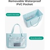 image:imageBAGSMART Beach Bag for Women Waterresistant Rubber Tote Bag Sandproof Vacation Essentials for Summer Swim Cruise PoolAbaby Blue