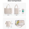 image:imageBAGSMART Beach Bag for Women Waterresistant Rubber Tote Bag Sandproof Vacation Essentials for Summer Swim Cruise PoolAlmond Birch
