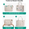 image:imageBAGSMART Beach Bag for Women Waterresistant Rubber Tote Bag Sandproof Vacation Essentials for Summer Swim Cruise PoolAlmond Birch