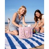 image:imageBAGSMART Beach Bag for Women Waterresistant Rubber Tote Bag Sandproof Vacation Essentials for Summer Swim Cruise PoolBlush