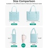 image:imageBAGSMART Beach Bag for Women Waterresistant Rubber Tote Bag Sandproof Vacation Essentials for Summer Swim Cruise PoolCamel