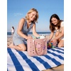 image:imageBAGSMART Beach Bag for Women Waterresistant Rubber Tote Bag Sandproof Vacation Essentials for Summer Swim Cruise PoolCoral