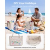 image:imageBAGSMART Beach Bag for Women Waterresistant Rubber Tote Bag Sandproof Vacation Essentials for Summer Swim Cruise PoolLight Blue