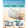 image:imageBAGSMART Beach Bag for Women Waterresistant Rubber Tote Bag Sandproof Vacation Essentials for Summer Swim Cruise PoolRosy Pink