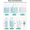 image:imageBAGSMART Beach Bag for Women Waterresistant Rubber Tote Bag Sandproof Vacation Essentials for Summer Swim Cruise PoolRosy Pink
