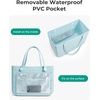 image:imageBAGSMART Beach Bag for Women Waterresistant Rubber Tote Bag Sandproof Vacation Essentials for Summer Swim Cruise PoolSky Blue