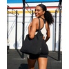 image:imageBAGSMART Beach Bags for Women Beach Tote Bag Beach Bag with Zipper Travel Tote Bag for Women Sandproof Swim Pool Bag  Packable Beach BagBlack