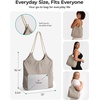 image:imageBAGSMART Beach Bags for Women Beach Tote Bag Beach Bag with Zipper Travel Tote Bag for Women Sandproof Swim Pool Bag  Packable Beach BagBlack