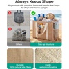 image:imageBAGSMART Beach Tote Bag for Women Personalized Teacher Appreciation Gifts  Selfstanding Sandproof Mesh Bag Custom Jute Gift Tote w Stencils amp Markers Monogrammed Gift Bag Travel Cruise EssentialsSky Blue Stripes