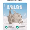 image:imageBAGSMART Boxy Tote Bag for Women Crossbody Bag with Zipper Crush Bow Purses for Travel Work CollegeBlack