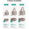 image:imageBAGSMART Boxy Tote Bag for Women Crossbody Bag with Zipper Crush Bow Purses for Travel Work CollegeBlack