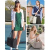 image:imageBAGSMART Boxy Tote Bag for Women Crossbody Bag with Zipper Crush Bow Purses for Travel Work CollegeChocolate