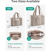 image:imageBAGSMART Boxy Tote Bag for Women Crossbody Bag with Zipper Crush Bow Purses for Travel Work CollegeGrape