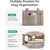 image:imageBAGSMART Boxy Tote Bag for Women Crossbody Bag with Zipper Crush Bow Purses for Travel Work CollegeKhaki