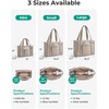 image:imageBAGSMART Boxy Tote Bag for Women Crossbody Bag with Zipper Crush Bow Purses for Travel Work CollegeLight Pink