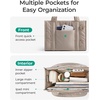 image:imageBAGSMART Boxy Tote Bag for Women Crossbody Bag with Zipper Crush Bow Purses for Travel Work CollegeWhite