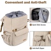 image:imageBAGSMART Camera Backpack DSLR Camera Bag Backpacks for Photographers Waterproof AntiTheft Photography Backpack with 15 Inch Laptop Compartment amp Tripod Holder Ivory WhiteFivory Whitedouble Buckle