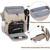 image:imageBAGSMART Camera Backpack DSLR Camera Bag Waterproof Camera Bag Backpack for Photographers Fit up to 15 Laptop with Rain Cover and Tripod Holder Ivory WhiteFivory Whitedouble Buckle