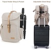 image:imageBAGSMART Camera Backpack DSLR Camera Bag Waterproof Camera Bag Backpack for Photographers Fit up to 15 Laptop with Rain Cover and Tripod Holder Ivory WhiteAivory Whitesingle Buckle