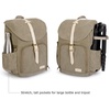 image:imageBAGSMART Camera Backpack DSLR Camera Bag Waterproof Camera Bag Backpack for Photographers Fit up to 15 Laptop with Rain Cover and Tripod Holder Ivory WhiteDgreensingle Buckle