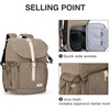 image:imageBAGSMART Camera Backpack DSLR Camera Bag Waterproof Camera Bag Backpack for Photographers Fit up to 15 Laptop with Rain Cover and Tripod Holder Ivory WhiteDgreensingle Buckle