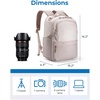 image:imageBAGSMART Camera Backpack DSLR SLR Small Camera Bags for Photographers Compatible for Sony Canon Nikon Shoulder Strap 2in1 Travel Backpack Fits 129 iPad GrayCamel