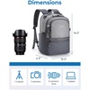 image:imageBAGSMART Camera Backpack DSLR SLR Small Camera Bags for Photographers Compatible for Sony Canon Nikon Shoulder Strap 2in1 Travel Backpack Fits 129 iPad GrayGray