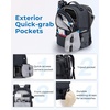 image:imageBAGSMART Camera Backpack DSLR SLR Small Camera Bags for Photographers Compatible for Sony Canon Nikon Shoulder Strap 2in1 Travel Backpack Fits 129 iPad GrayBlack