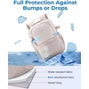 image:imageBAGSMART Camera Backpack DSLR SLR Small Camera Bags for Photographers Compatible for Sony Canon Nikon Shoulder Strap 2in1 Travel Backpack Fits 129 iPad GrayBeige