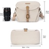 image:imageBAGSMART Camera Bag SLR DSLR Canvas Crossbody Camera Case Compact Camera Shoulder Bag with Rain Cover for Women and Men Khaki02Ivory White
