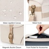 image:imageBAGSMART Camera Bag SLR DSLR Canvas Crossbody Camera Case Compact Camera Shoulder Bag with Rain Cover for Women and Men Khaki02Ivory White