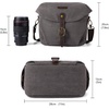 image:imageBAGSMART Camera Bag SLR DSLR Canvas Crossbody Camera Case Compact Camera Shoulder Bag with Rain Cover for Women and Men Khaki03Gray