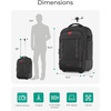 image:imageBAGSMART Camera Bag for Photographers Professional Camera Bag Fits up to 156 Laptop DSLRDronesTripod Camera Case with Rain Cover BlackBlack