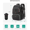 image:imageBAGSMART Camera Bag for Photographers Professional Camera Bag Fits up to 156 Laptop DSLRDronesTripod Camera Case with Rain Cover BlackLight Black