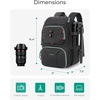 image:imageBAGSMART Camera Bag for Photographers Professional Camera Bag Fits up to 156 Laptop DSLRDronesTripod Camera Case with Rain Cover BlackLight Grey