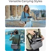 image:imageBAGSMART Camera Sling Bag Small Camera Bags for Photographers with Tripod Holder Waterproof DSLRSLRMirrorless Camera Bags Crossbody with Rain Cover Compatible with Canon Sony Nikon BeigeBlack