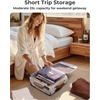image:imageBAGSMART Carry On Luggage 20 InchSoftside Expandable Suitcase with Spinner Wheels Luggage 22x14x9 Airline Approved Rolling Lightweight Suitcases for Women Men Compact CarryOn BlackUnderseatBeige