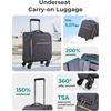 image:imageBAGSMART Carry On Luggage 20 InchSoftside Expandable Suitcase with Spinner Wheels Luggage 22x14x9 Airline Approved Rolling Lightweight Suitcases for Women Men Compact CarryOn BlackUnderseatGrey