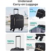 image:imageBAGSMART Carry On Luggage 20 InchSoftside Expandable Suitcase with Spinner Wheels Luggage 22x14x9 Airline Approved Rolling Lightweight Suitcases for Women Men Compact CarryOn BlackUnderseatBlack