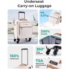 image:imageBAGSMART Carry On Luggage 20 InchSoftside Expandable Suitcase with Spinner Wheels Luggage 22x14x9 Airline Approved Rolling Lightweight Suitcases for Women Men Compact CarryOn BlackUnderseatBeige