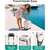 image:imageBAGSMART Carry On Luggage 20 InchSoftside Expandable Suitcase with Spinner Wheels Luggage 22x14x9 Airline Approved Rolling Lightweight Suitcases for Women Men Compact CarryOn BlackUnderseatBeige